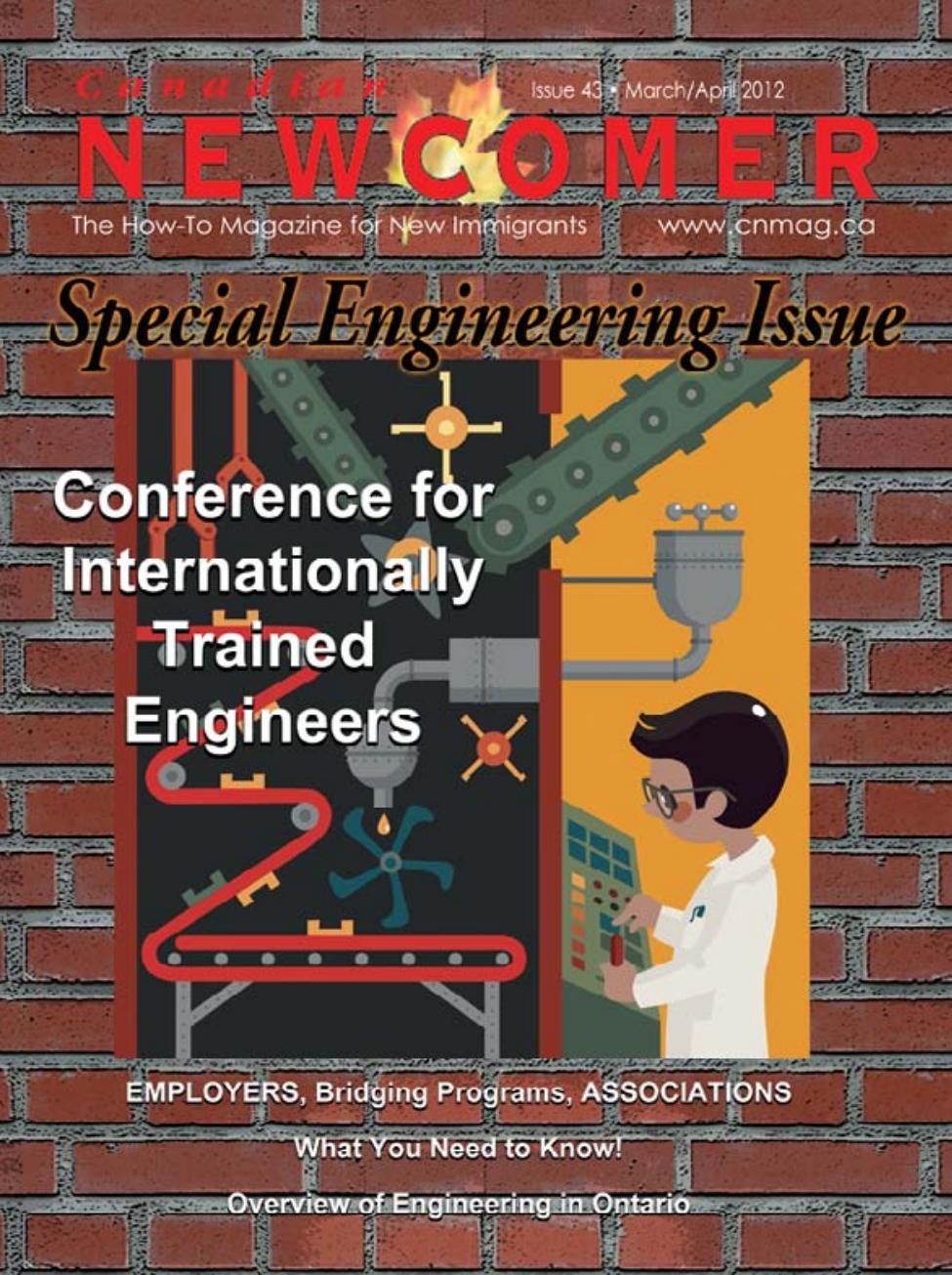 Canadian Newcomer Special Engineering Edition cover, March and April 2012